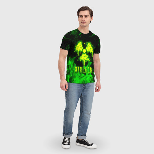 Мужская футболка 3D с принтом STALKER 2, вид сбоку #3