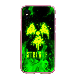 Чехол для iPhone XS Max матовый Зеленый огонь Stalker 2