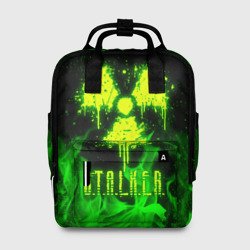 Женский рюкзак 3D Зеленый огонь Stalker 2