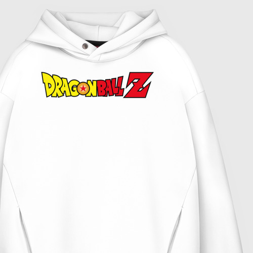 Мужское худи Oversize хлопок Dragon Ball Z, цвет белый - фото 4