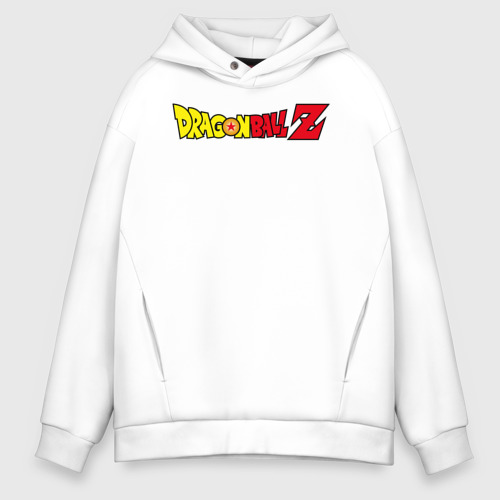 Мужское худи Oversize хлопок Dragon Ball Z, цвет белый