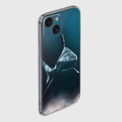Чехол для iPhone 15 силиконовый с защитой камеры Акула - фото 2