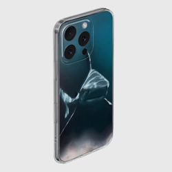 Чехол для iPhone 16 Pro Max силиконовый с защитой камеры Акула - фото 2