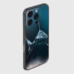 Чехол для iPhone 16 Pro силиконовый с защитой камеры Акула - фото 2