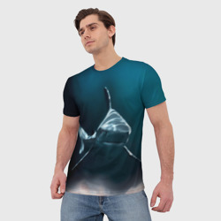 Мужская футболка 3D Акула - фото 2