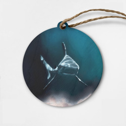 Деревянная игрушка круг Акула