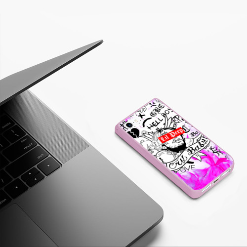 Чехол для iPhone 5/5S матовый LIL Peep Лил Пип, цвет розовый - фото 5