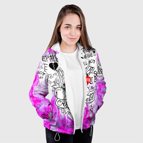 Женская куртка 3D LIL Peep Лил Пип, цвет белый - фото 4