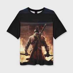 Женская футболка oversize 3D Sekiro shadows die twice