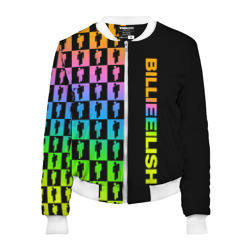 Женский бомбер 3D Billie Eilish half pattern