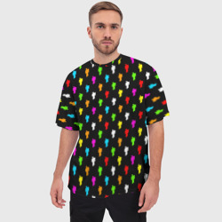 Мужская футболка oversize 3D Billie Eilish pattern - фото 2