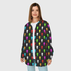 Женская рубашка oversize 3D Billie Eilish pattern - фото 2