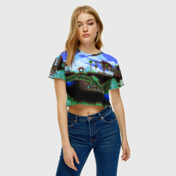 Женская футболка Crop-top 3D Terraria exclusive - фото 2