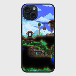 Чехол силиконовый для Apple iPhone 15 матовый Terraria exclusive
