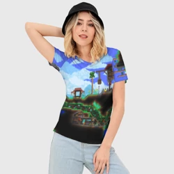 Женская футболка 3D Slim Terraria exclusive - фото 2