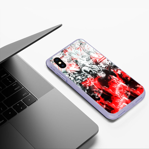 Чехол для iPhone XS Max матовый One-Punch Man Collage, цвет светло-сиреневый - фото 5