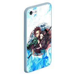 Чехол для iPhone 5/5S матовый Клинок рассекающий демонов demon Slayer Kimetsu no Yaiba - фото 2