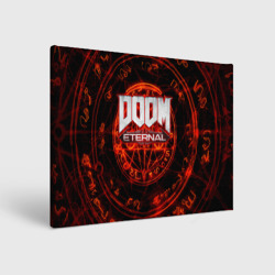 Холст прямоугольный Doom и пентаграмма