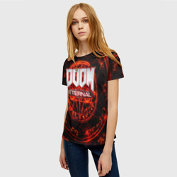 Женская футболка 3D Doom и пентаграмма - фото 2
