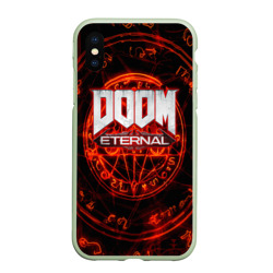 Чехол для iPhone XS Max матовый Doom и пентаграмма