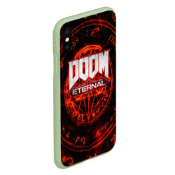 Чехол для iPhone XS Max матовый Doom и пентаграмма - фото 2