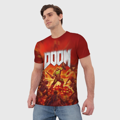 Мужская футболка 3D Doom, цвет 3D печать - фото 3