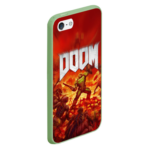 Чехол для iPhone 5/5S матовый Doom, цвет салатовый - фото 3