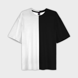 Мужская футболка oversize 3D Просто чёрно-белый