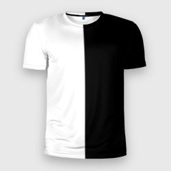 Мужская футболка 3D Slim Просто чёрно-белый