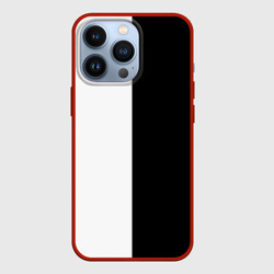 Чехол для iPhone 13 Pro Просто чёрно-белый