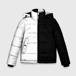 Зимняя куртка для мальчиков 3D Просто чёрно-белый