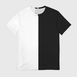 Мужская футболка 3D Просто чёрно-белый