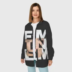 Женская рубашка oversize 3D Eminem - фото 2