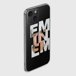 Чехол для iPhone 15 силиконовый с защитой камеры Eminem - фото 2