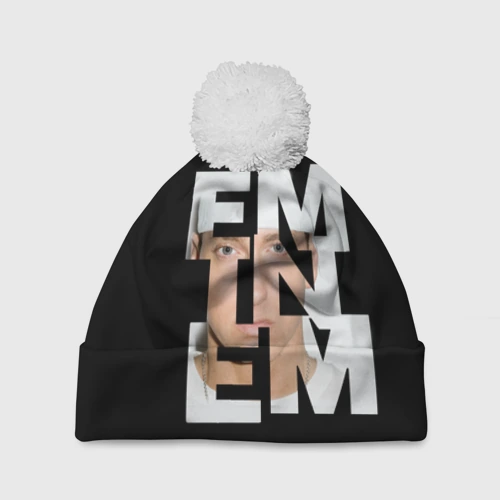 Шапка 3D c помпоном Eminem