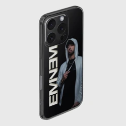 Чехол для iPhone 16 Pro силиконовый с защитой камеры Eminem - фото 2
