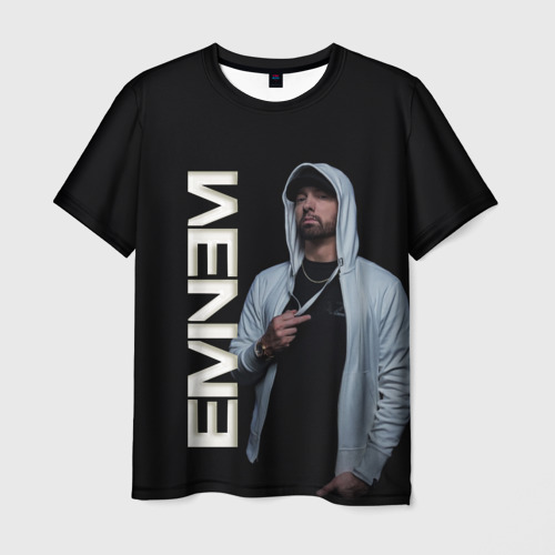 Мужская футболка с принтом Eminem, вид спереди №1