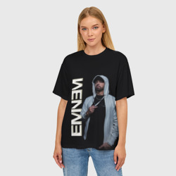 Женская футболка oversize 3D Eminem - фото 2