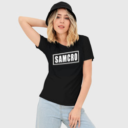 Женская футболка 3D Slim Сыны анархии - фото 2