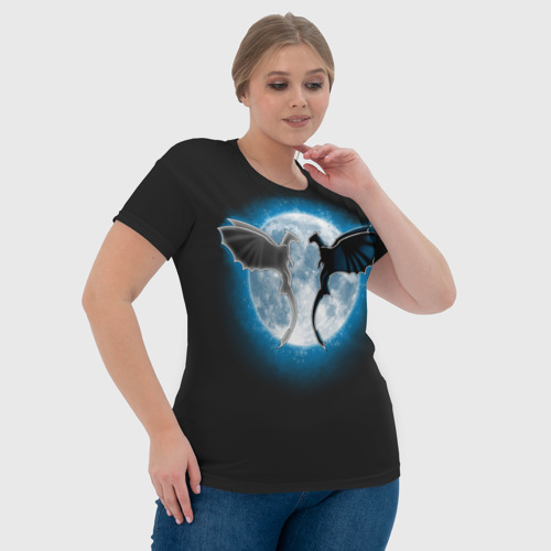 Женская футболка 3D Как приручить дракона, цвет 3D печать - фото 6