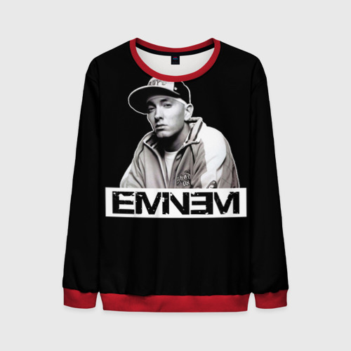 Мужской свитшот 3D Eminem, цвет красный