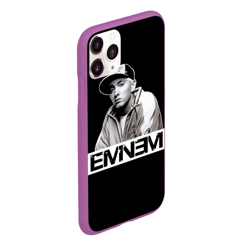 Чехол для iPhone 11 Pro Max матовый Eminem, цвет фиолетовый - фото 3