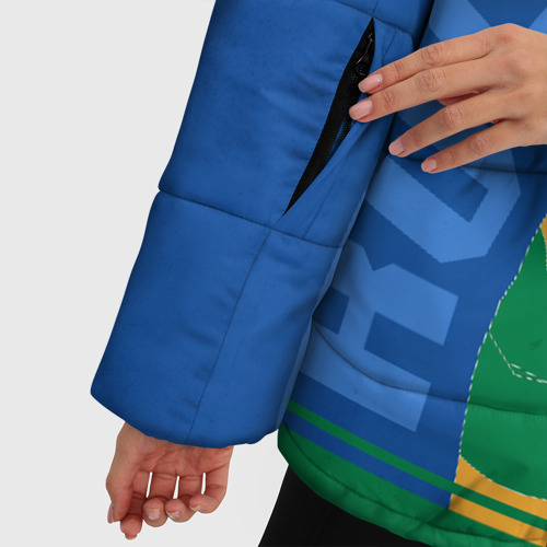 Женская зимняя куртка Oversize Регби, цвет светло-серый - фото 6