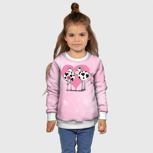 Детский свитшот 3D Влюбленные  коровы , цвет 3D печать - фото 7