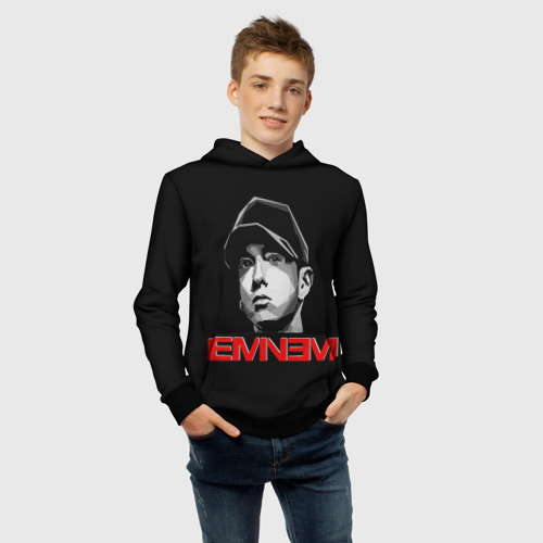 Детская толстовка 3D Eminem, цвет черный - фото 6