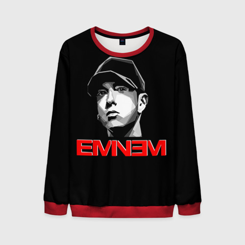 Мужской свитшот 3D Eminem, цвет красный