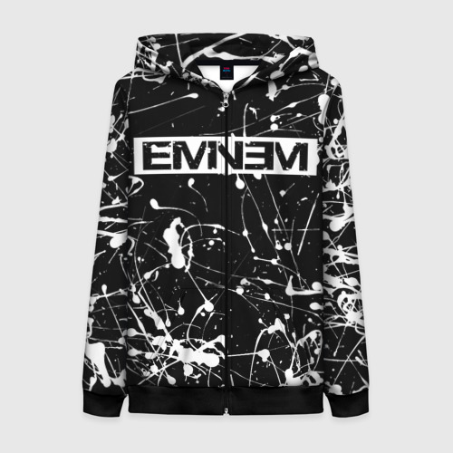 Женская толстовка 3D на молнии Eminem, цвет черный