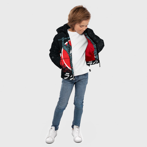 Зимняя куртка для мальчиков 3D Регби. Япония, 2019, цвет красный - фото 5