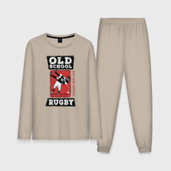 Мужская пижама с лонгсливом хлопок Old School Rugby