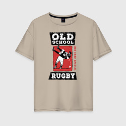 Женская футболка хлопок Oversize Old School Rugby